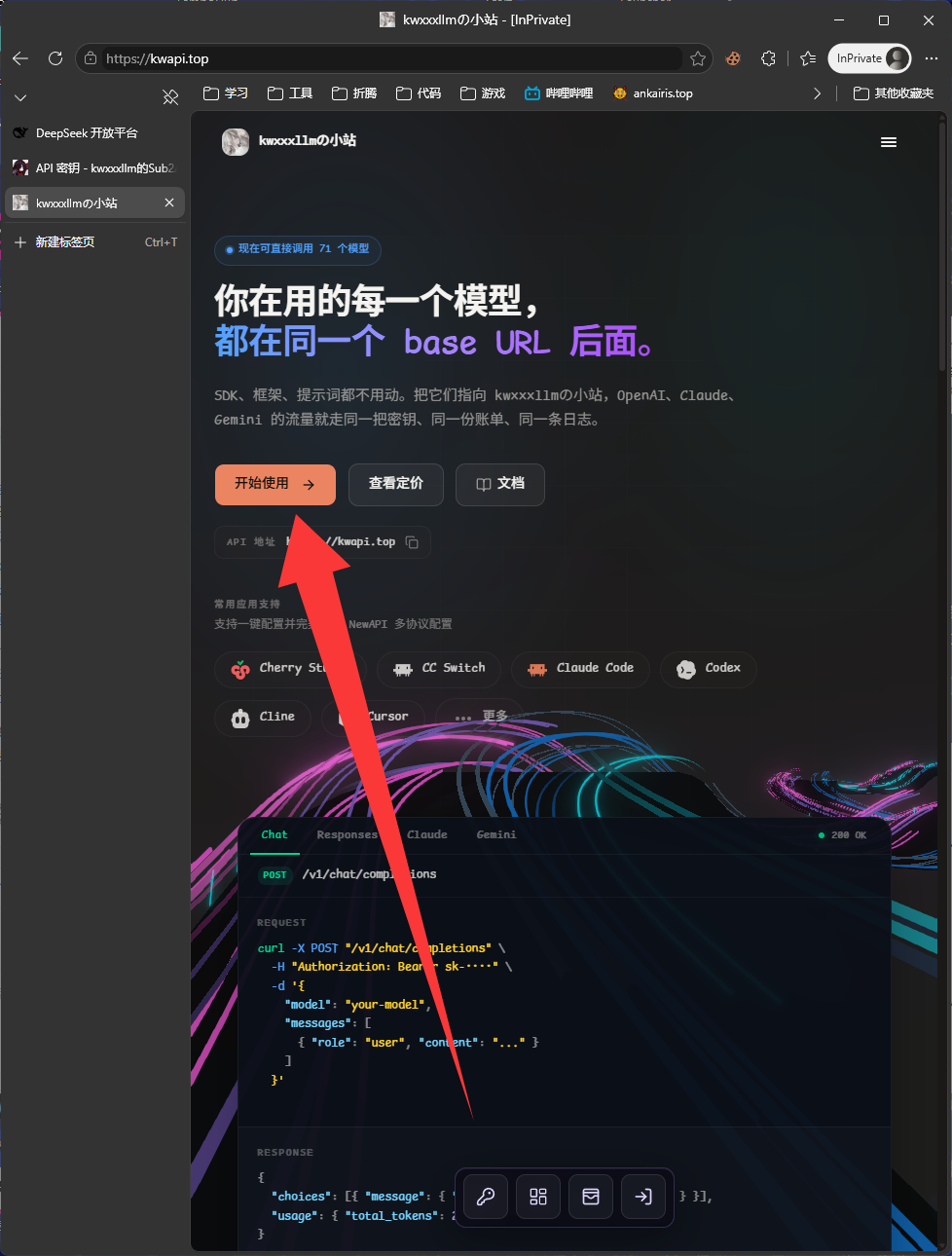 NewAPI 中转站首页
